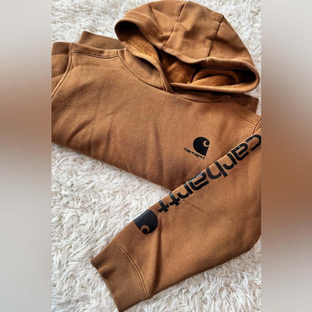 Kids Classic Carhartt Tan Pullover Hoodie